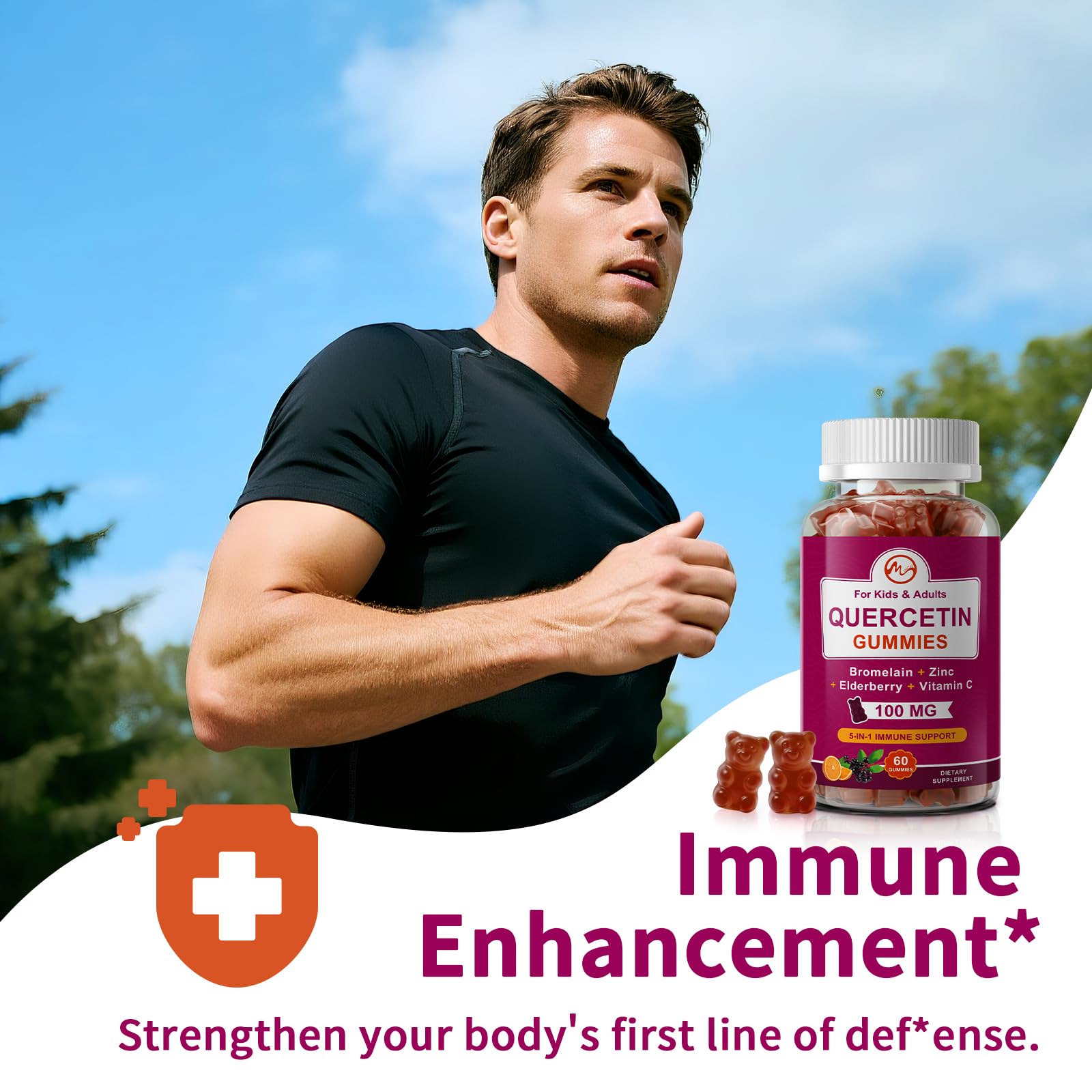 M Inch Quercetin with Elderberry and Zinc bottle