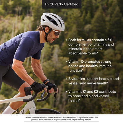 Close up view of the vegetarian capsules from the Thorne premium sports multivitamin system