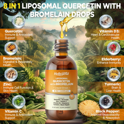 8-in-1 liposomal quercetin and bromelain formula details