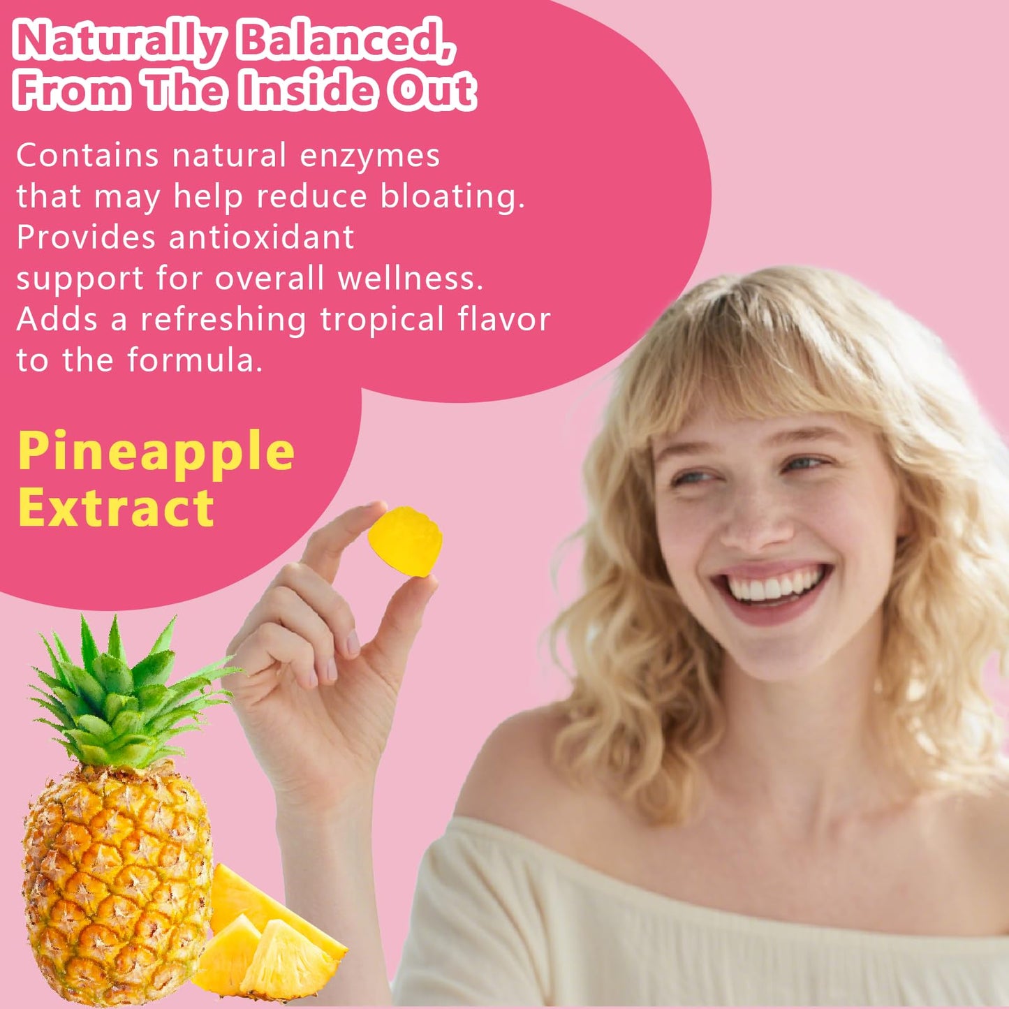 Biyode Itiban pineapple flavored gummies nutritional supplement facts