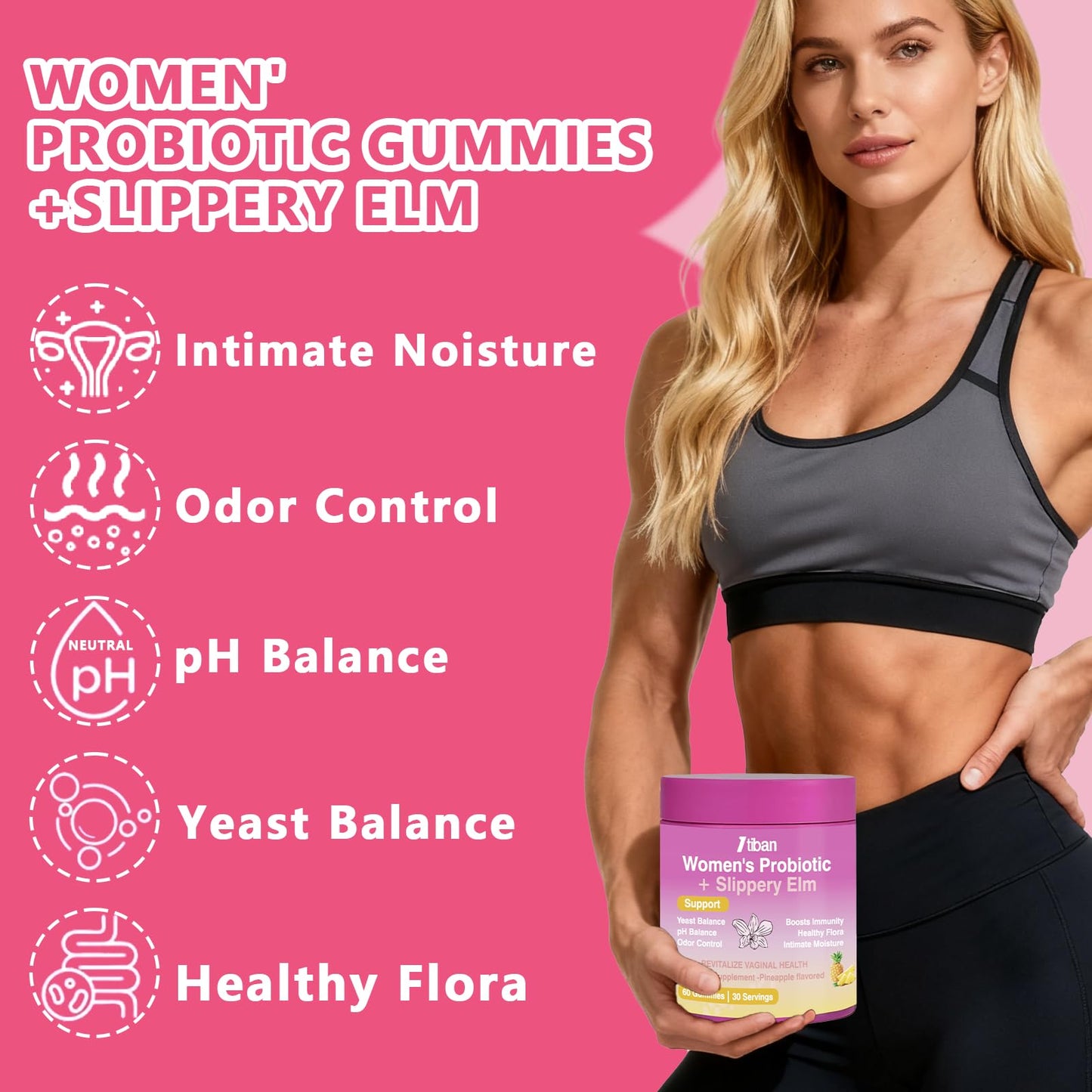 Biyode Itiban pineapple gummy supplement packaging top view