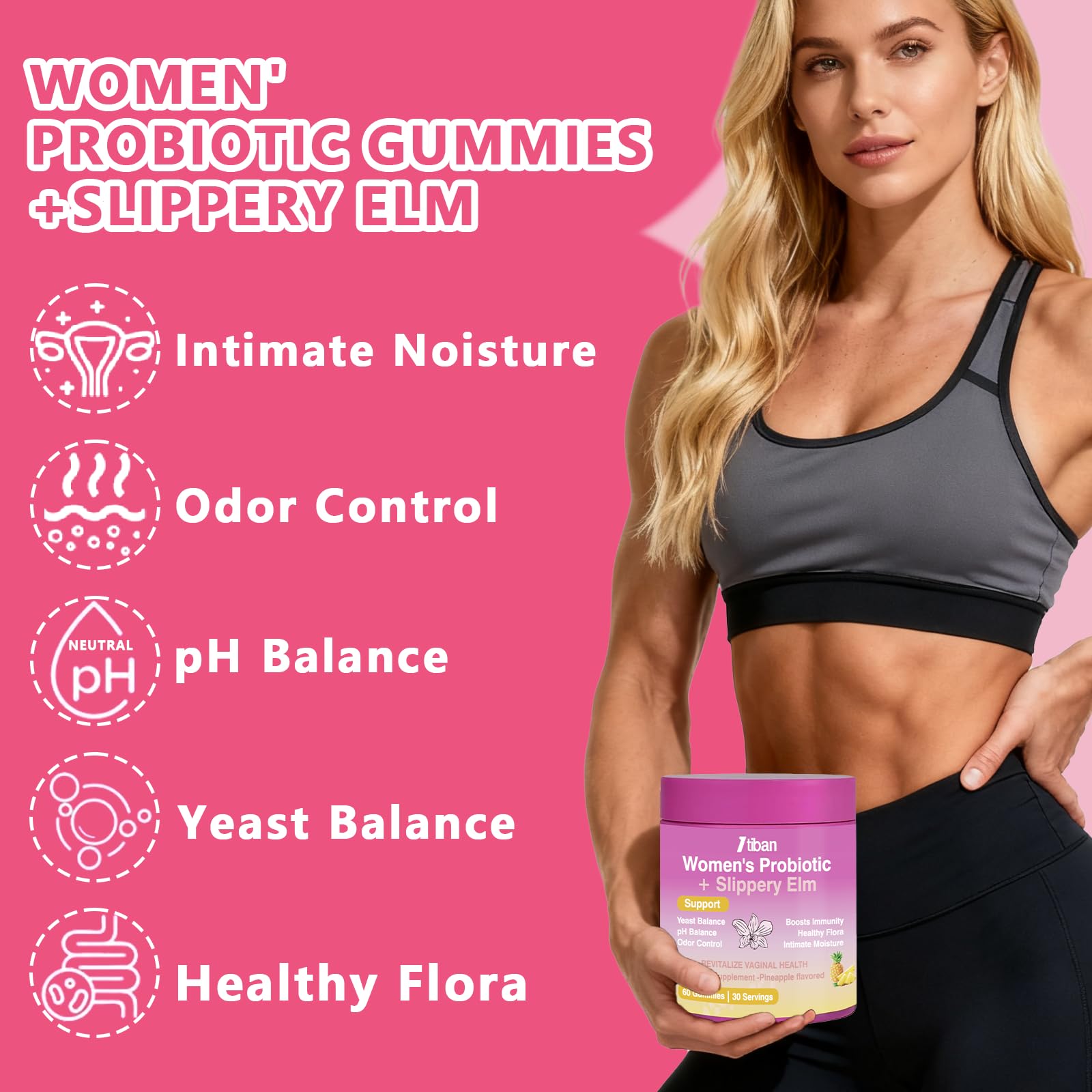 Biyode Itiban pineapple gummy supplement packaging top view