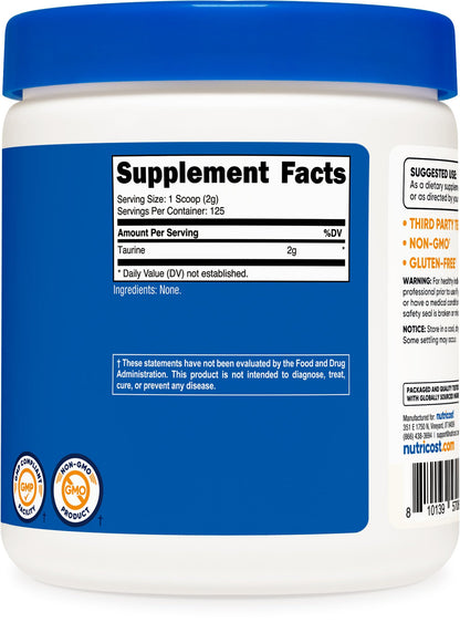 Nutricost fitness supplement packaging demonstrating manufacturing in a GMP compliant facility