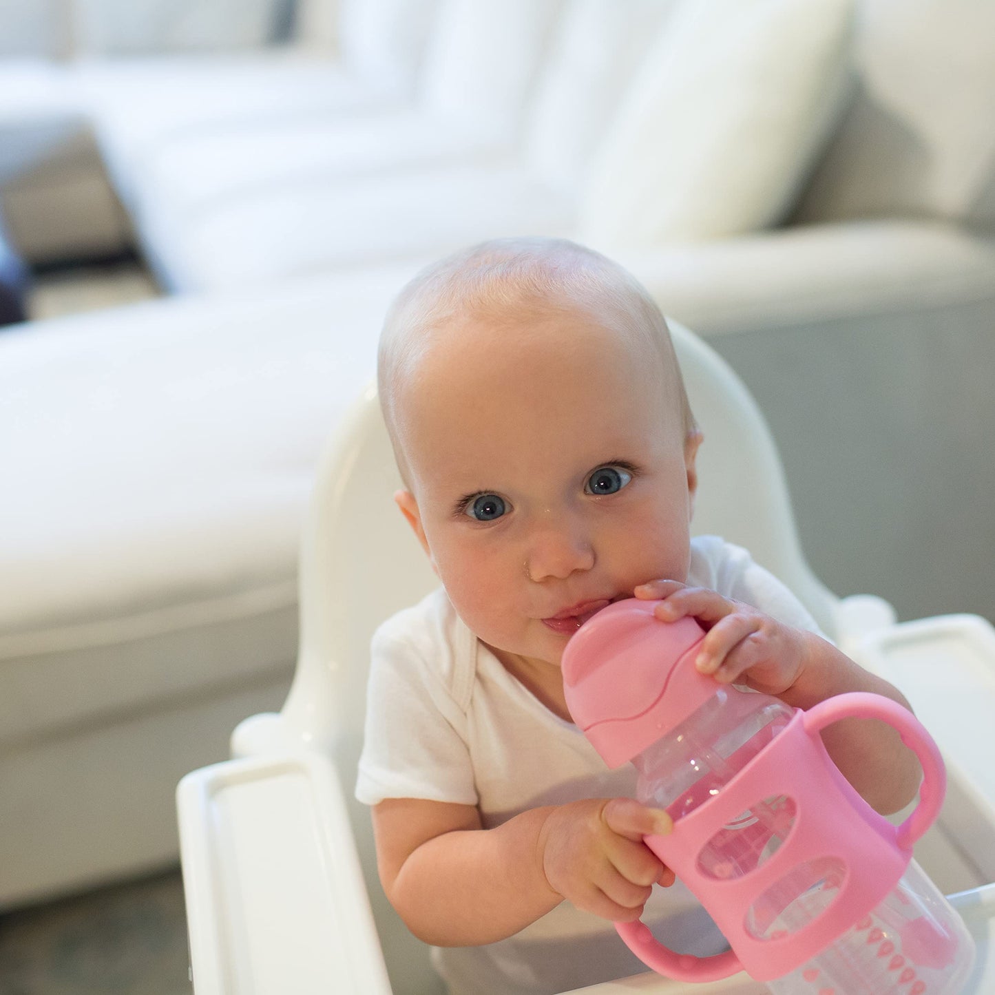 Dr. Brown's sippy bottle with silicone handles