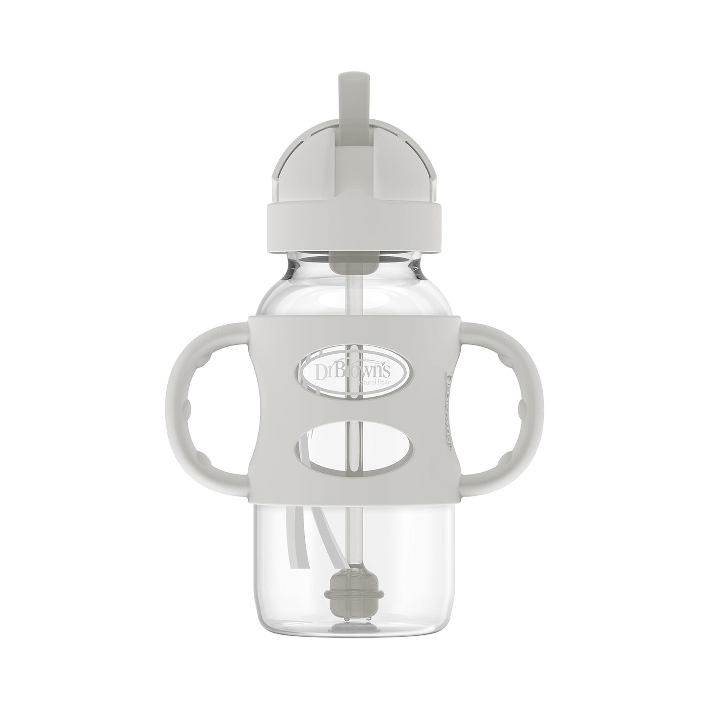 Top view of Dr. Brown's wide neck sippy bottle lid