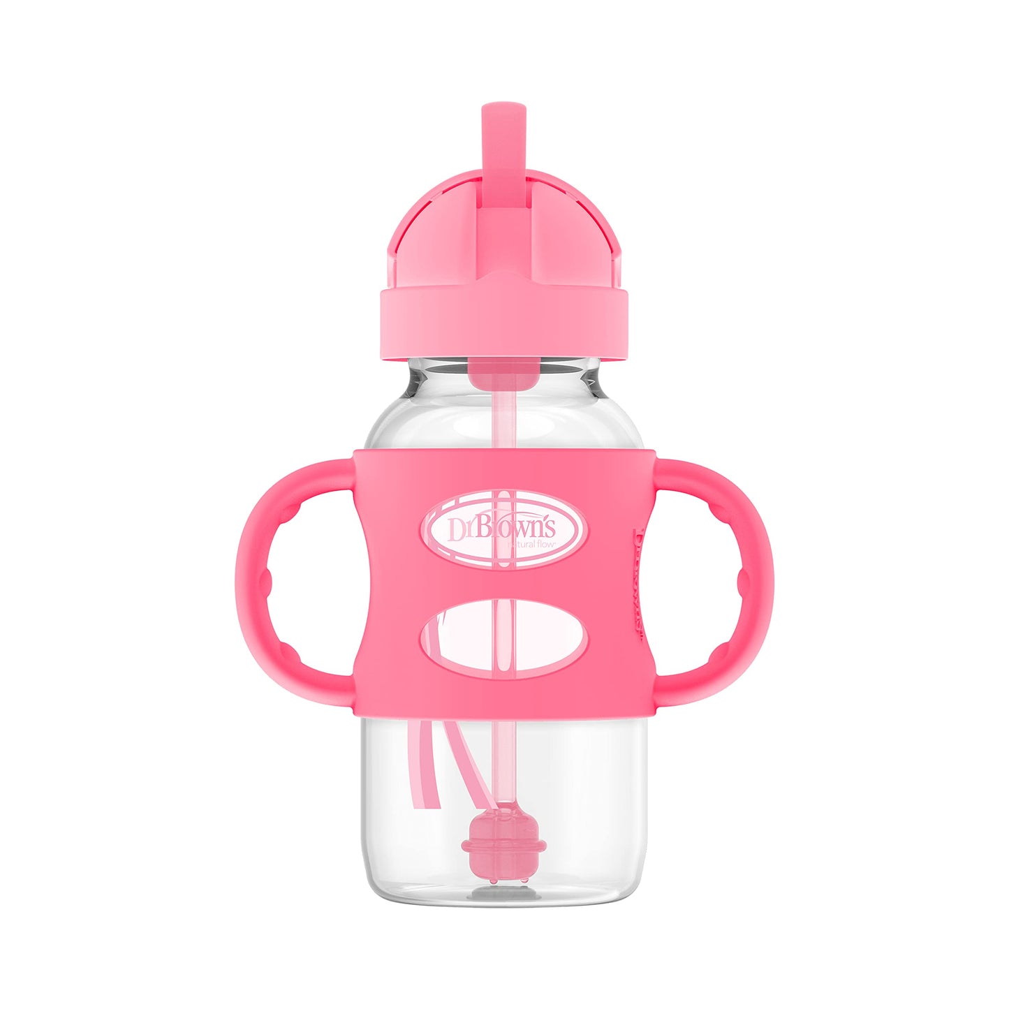 Side profile of Dr. Brown's 9 ounce sippy bottle