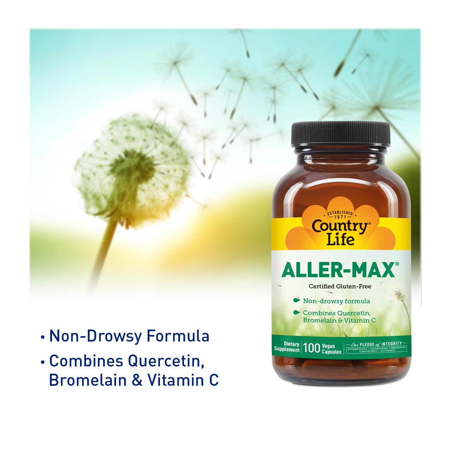 Country Life Aller-Max supplement bottle label details