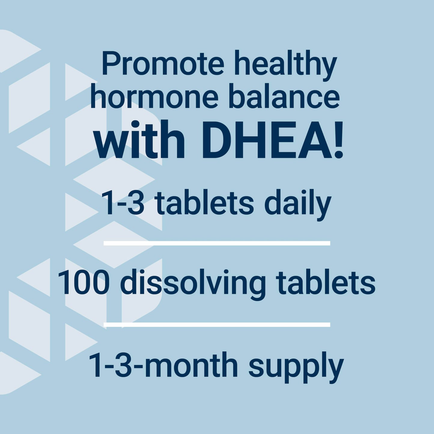 Close up of Life Extension DHEA dissolve-in-mouth tablets