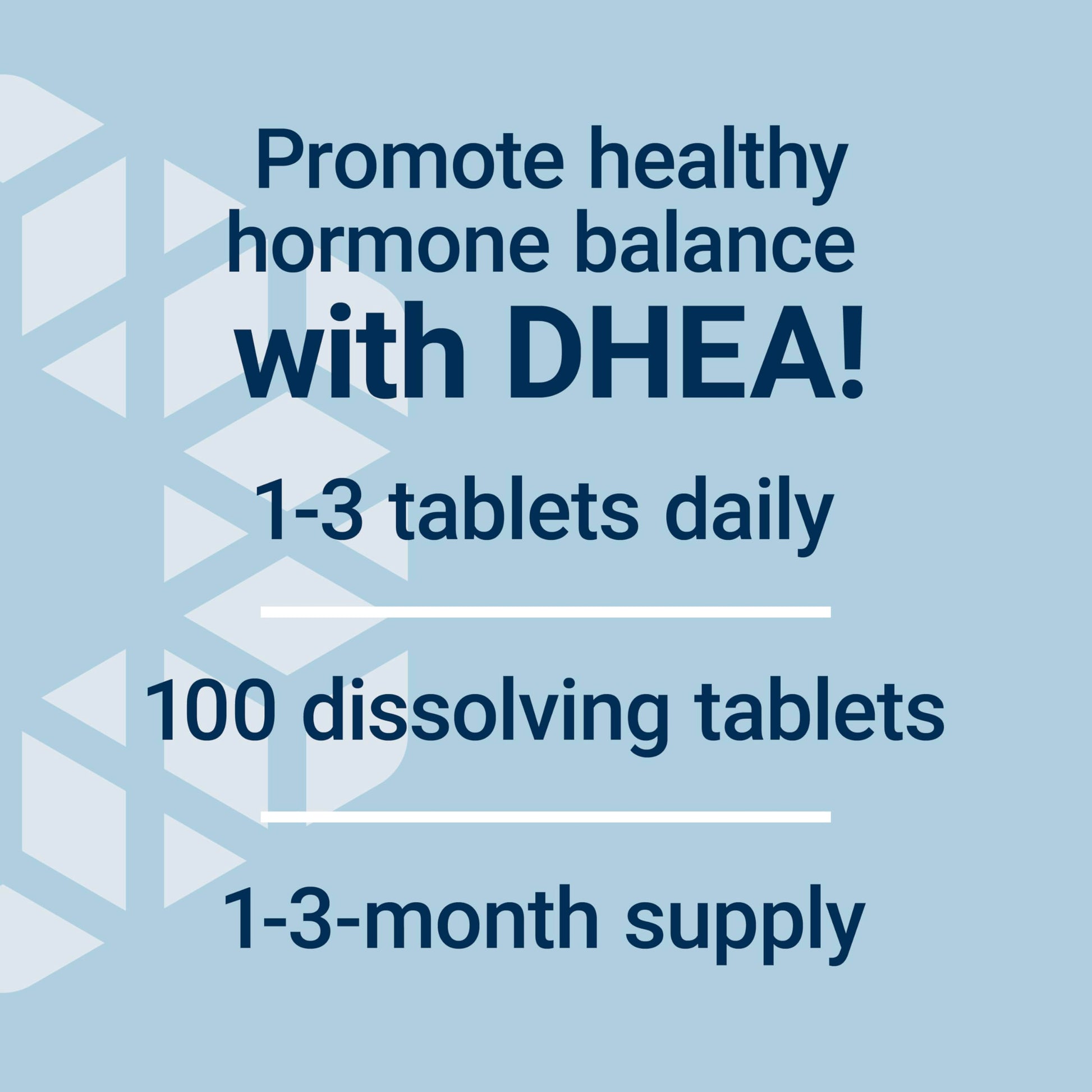 Close up of Life Extension DHEA dissolve-in-mouth tablets