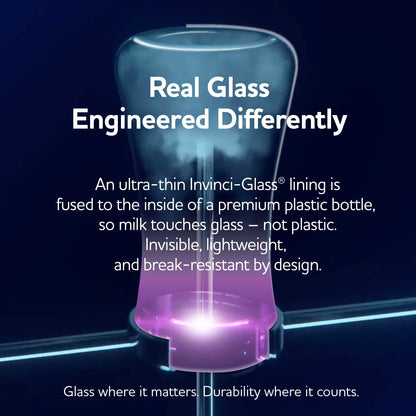 Chicco Duo hybrid bottle showcasing Invinci-Glass technology layer