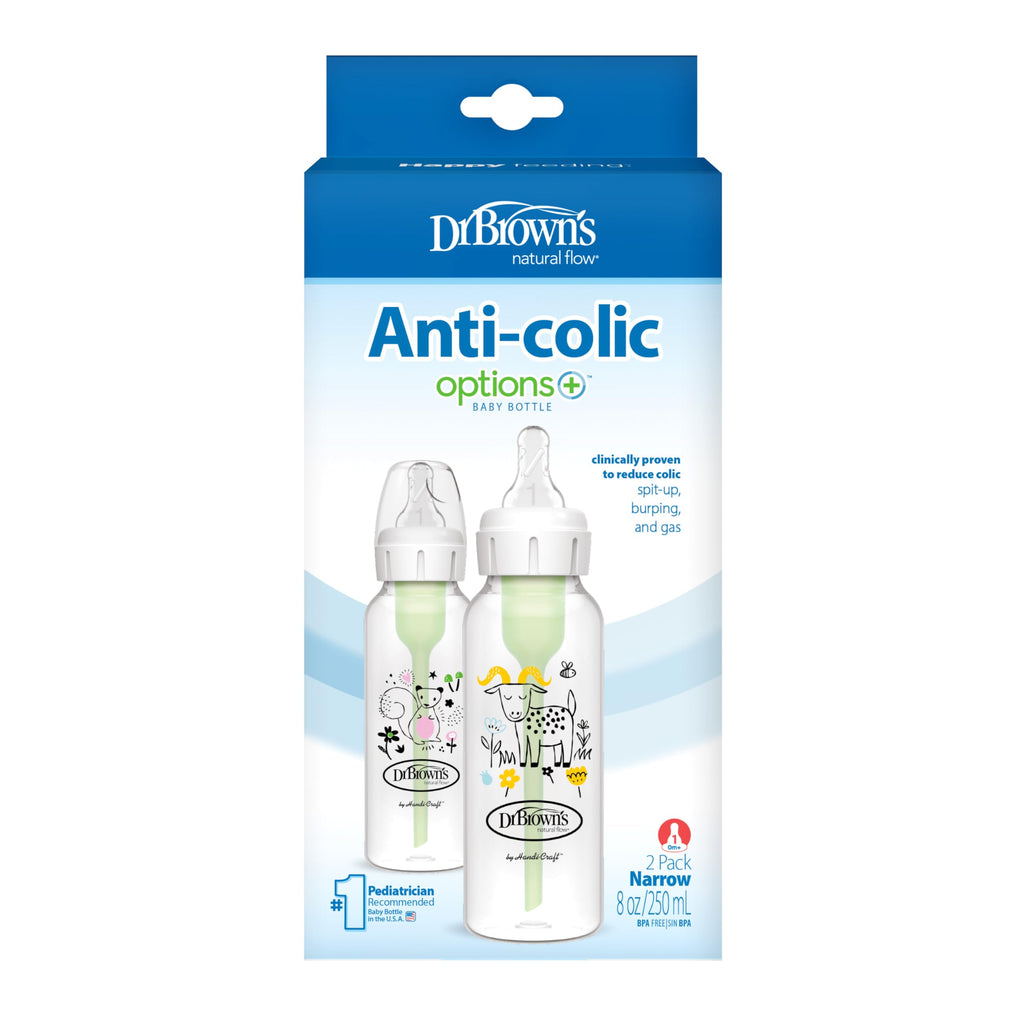 Dr. Brown's baby bottle with anti-colic vent assembled