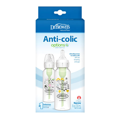 Dr. Brown's baby bottle with anti-colic vent assembled