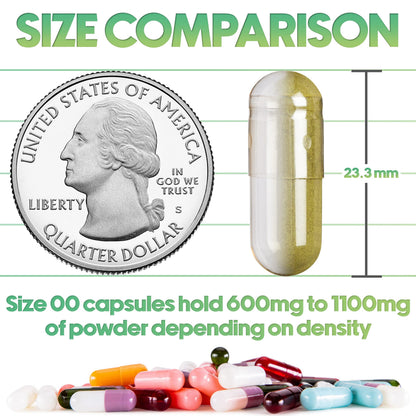 Clear XPRS Nutra size 00 empty pill capsules in bulk