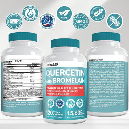 Side view of PrimeMD immune defense capsules 120 count