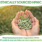 Xprs Nutra vegetable cellulose capsules arranged to show size dimensions