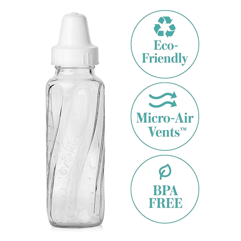 Evenflo Classic glass baby bottles 6 pack packaging