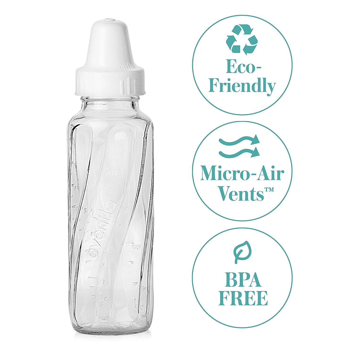 Evenflo Classic glass baby bottles 6 pack packaging