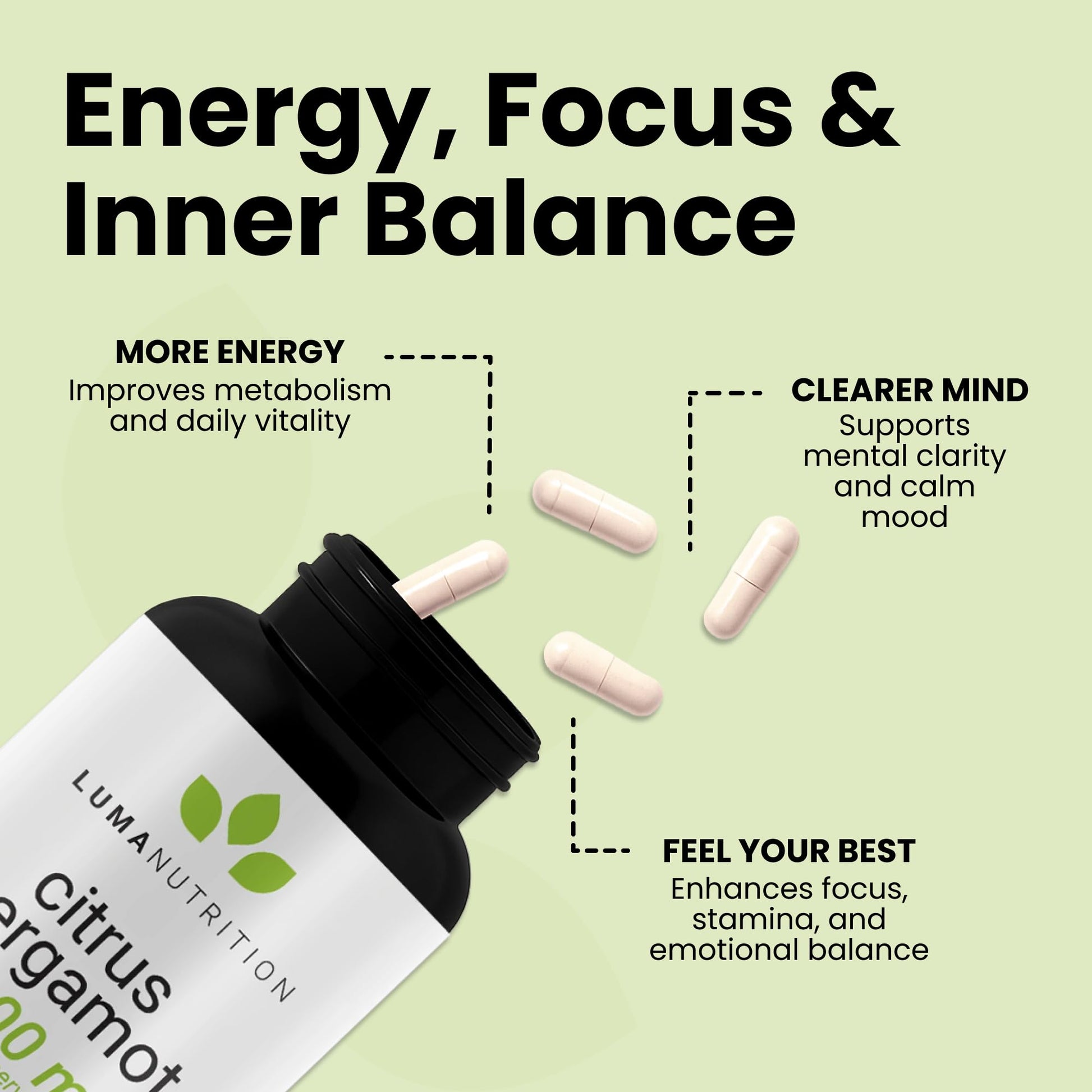Luma Nutrition Citrus Bergamot 60 capsules supplement bottle