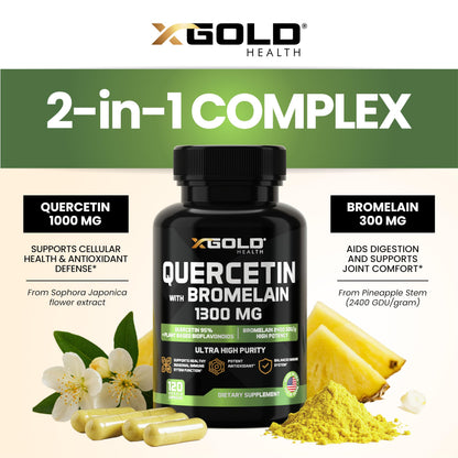 Back of X Gold Health bottle showing nutritional facts