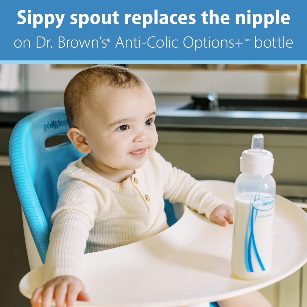 Side profile of Dr. Brown's silicone transition spout