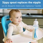 Side profile of Dr. Brown's silicone transition spout