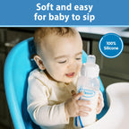 Dr. Brown's sippy spout attached to a narrow baby bottle