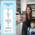 JoySpring LingoLeap liquid vitamins pouring demonstration