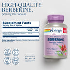 Solaray Berberine supplement facts and ingredients label