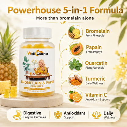 Wellcatcher Bromelain 500mg gummies texture and size