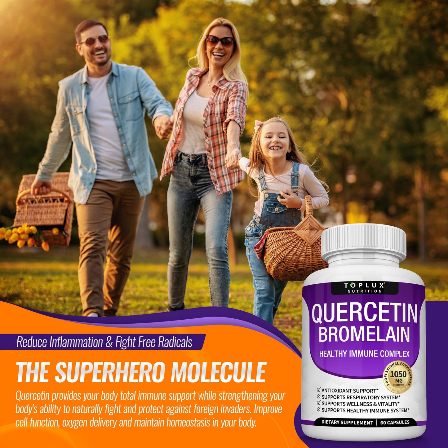 Toplux advanced immune support dietary supplement container