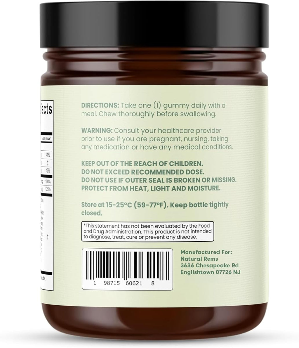 Natural Rems Sea Moss Gummies 16-In-1 Complex full container package overview
