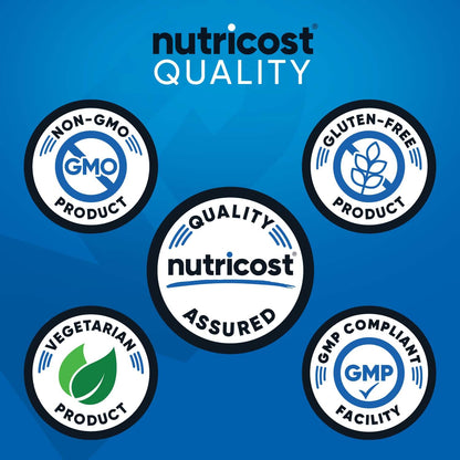 Nutricost performance amino acids fruit punch flavor seals for non GMO and gluten free