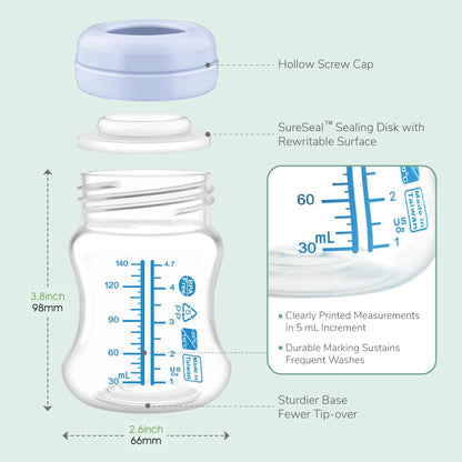 Maymom 140-milliliter wide-mouth bottles BPA-free material detail