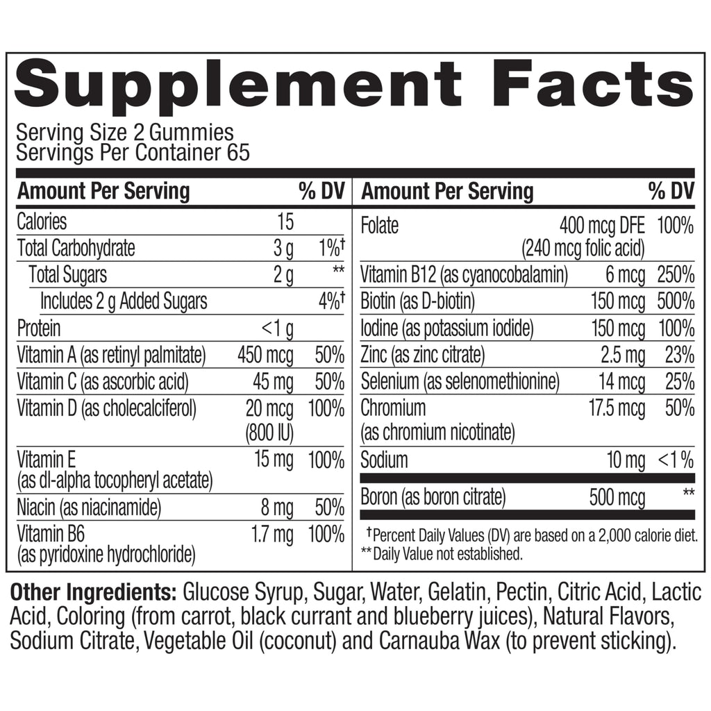 Olly authentic USA sourced wellness supplement display