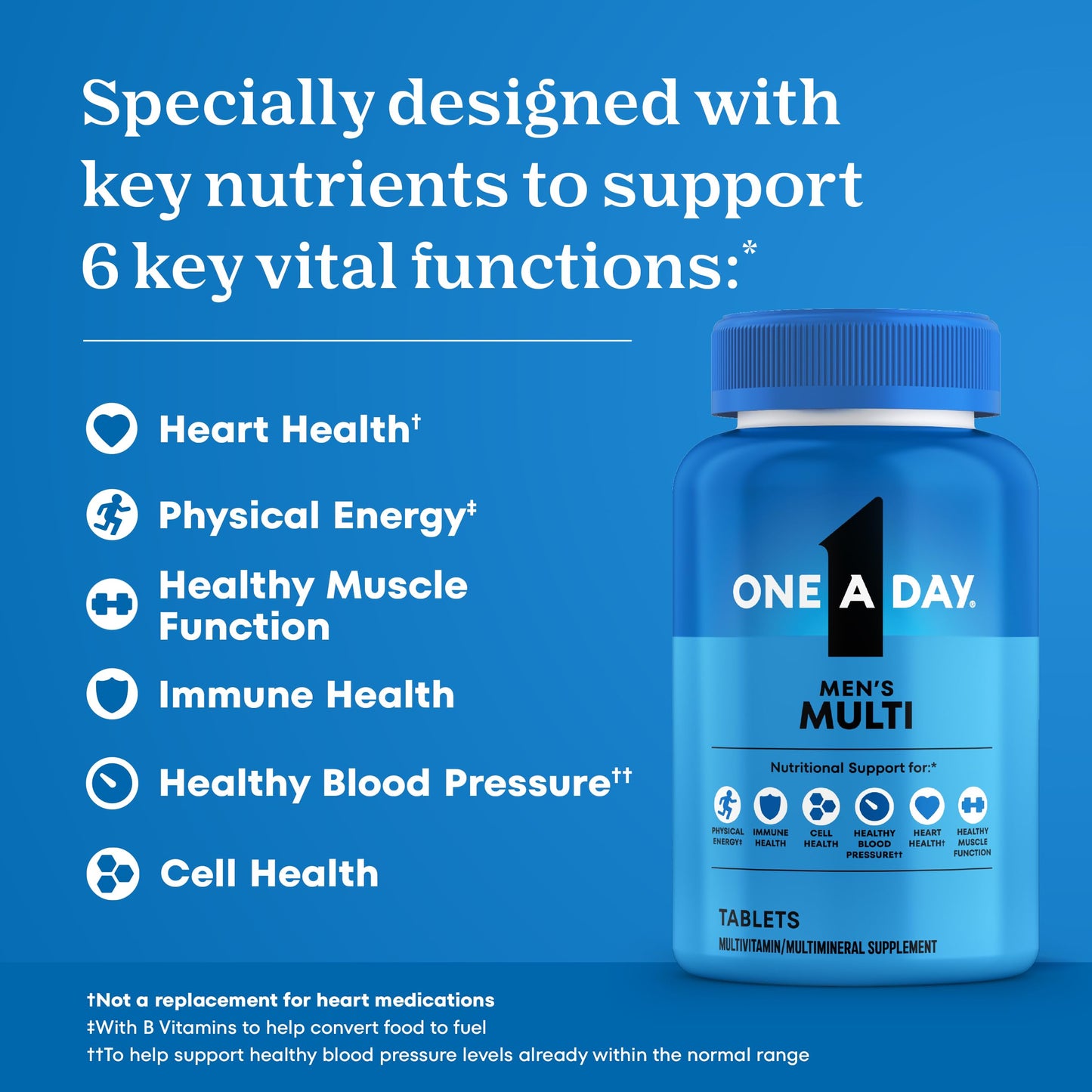 Authentic imported One A Day multivitamins for men showing supplement facts
