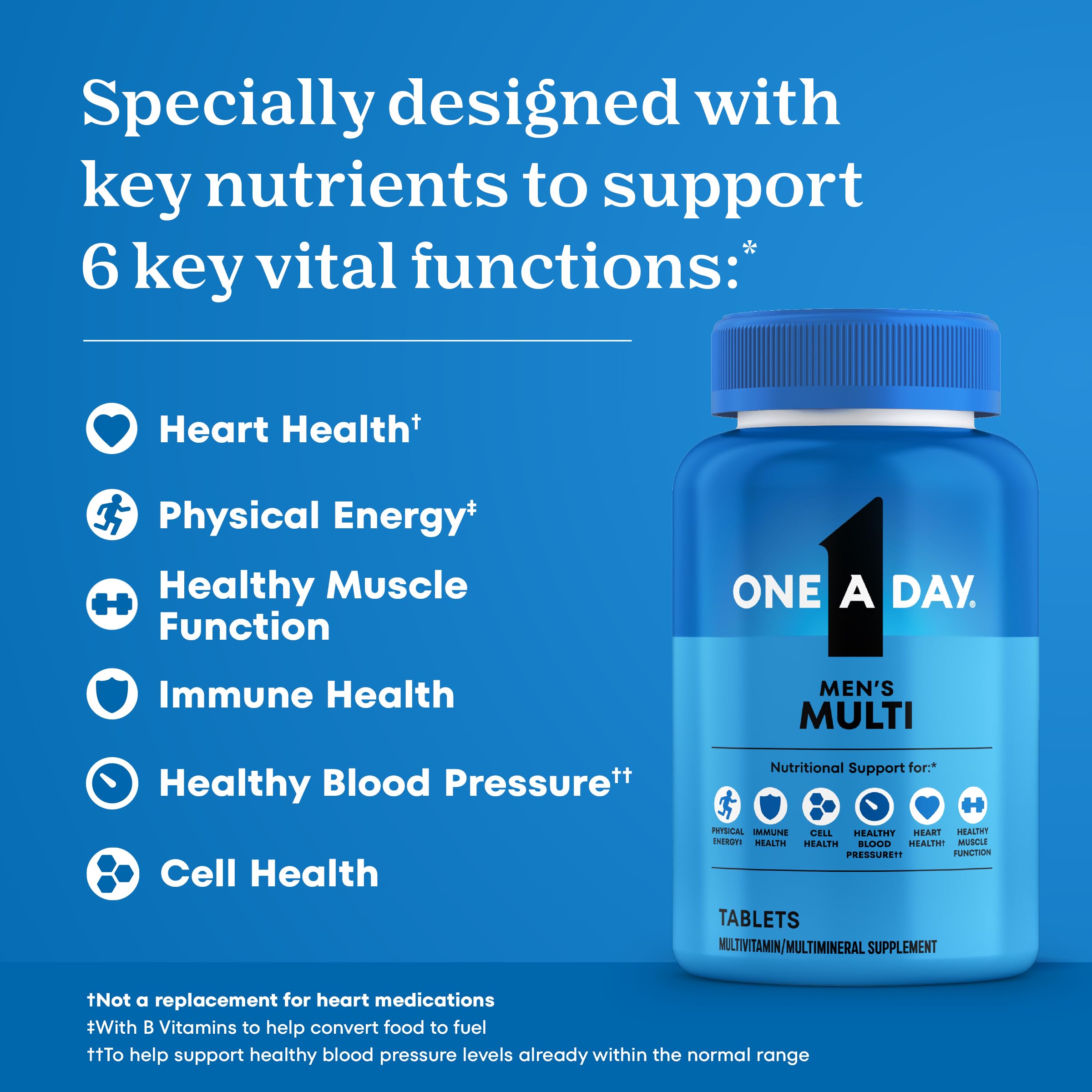 Authentic imported One A Day multivitamins for men showing supplement facts
