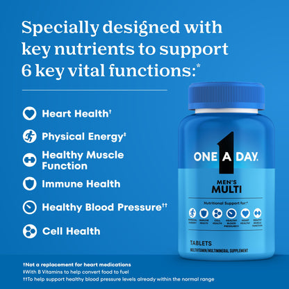Authentic imported One A Day multivitamins for men showing supplement facts