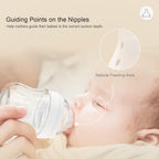 Gulicola 5 fluid ounce glass baby bottle set white