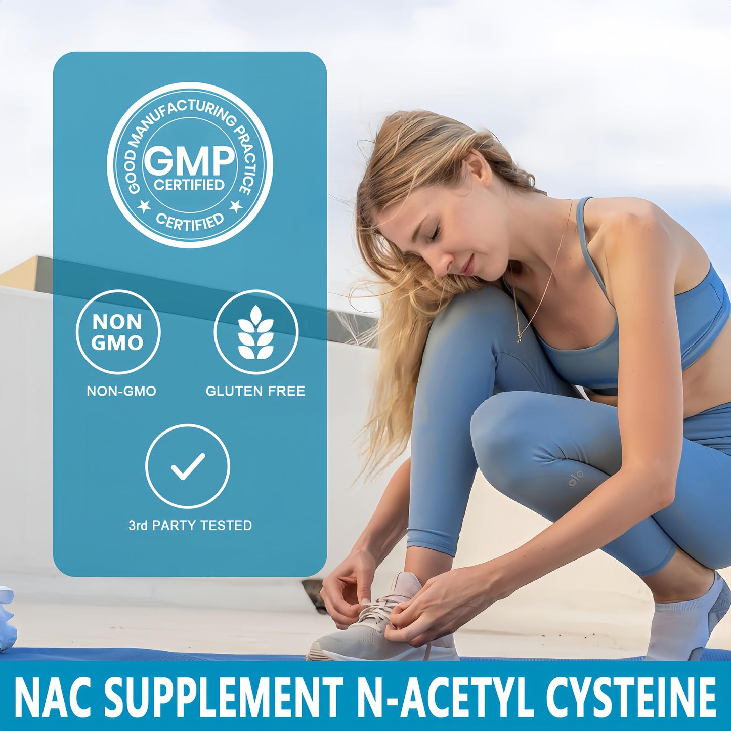 Vegan N-Acetyl Cysteine 120 count bottle side view