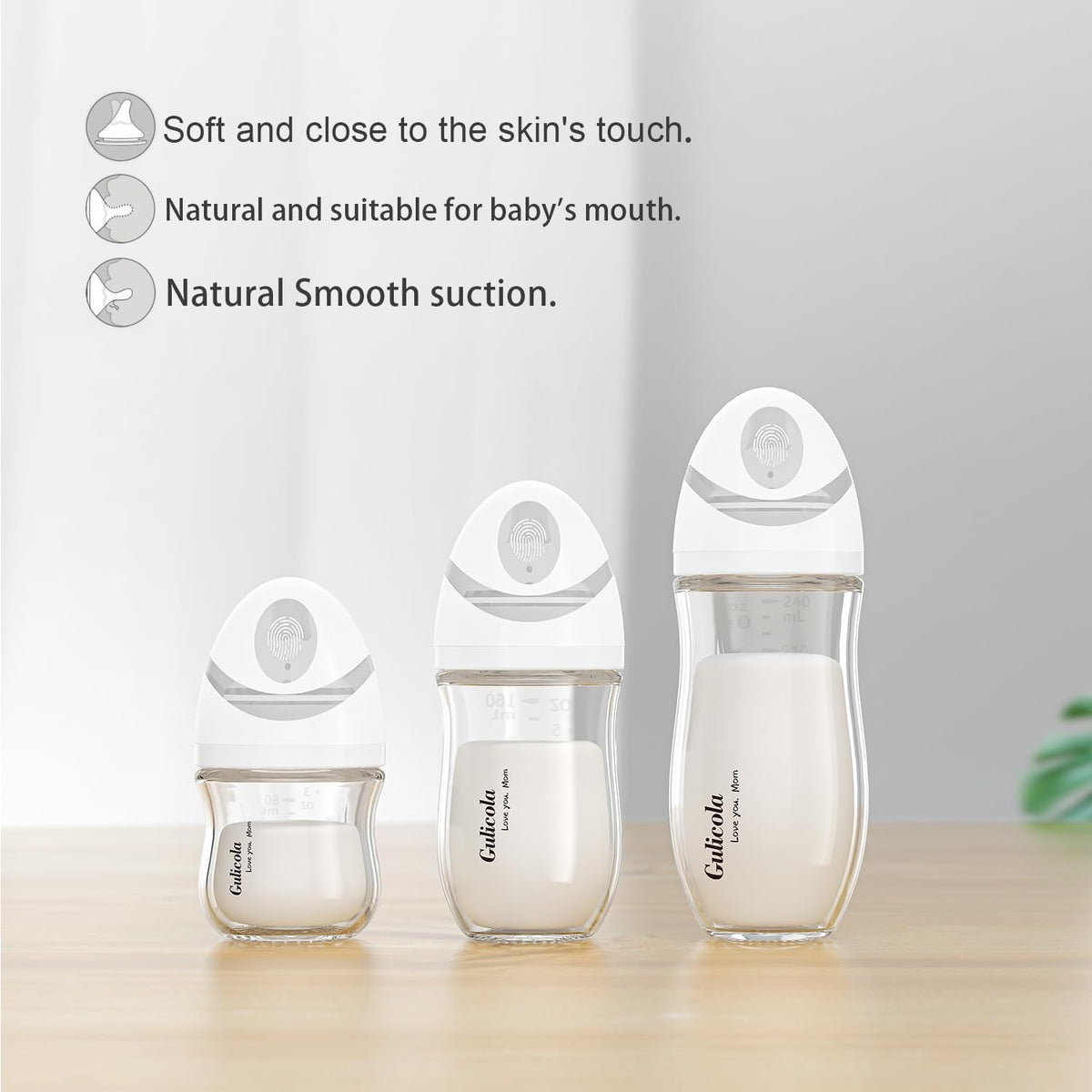 Gulicola 4 pack glass bottle set packaging for newborns