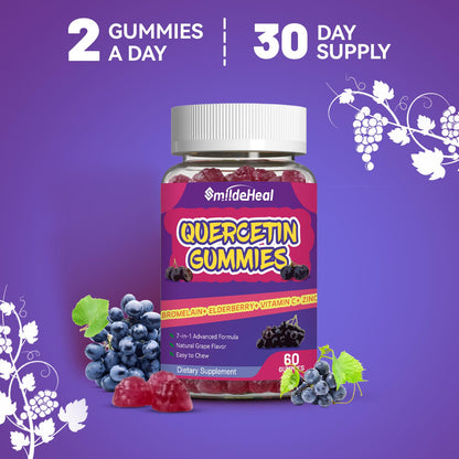 SmildeHeal quercetin gummies for adults and kids