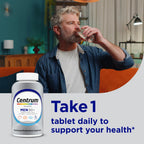 Centrum Silver daily multivitamin tablets close up