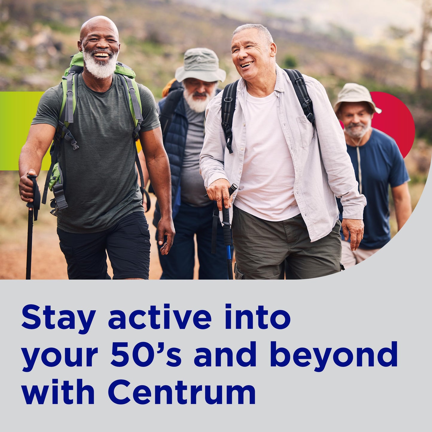 Centrum Silver Multivitamin for older adults showing easy to swallow tablets