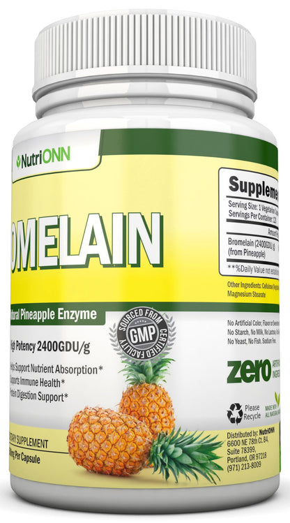 NutriONN Bromelain digestive enzyme packaging