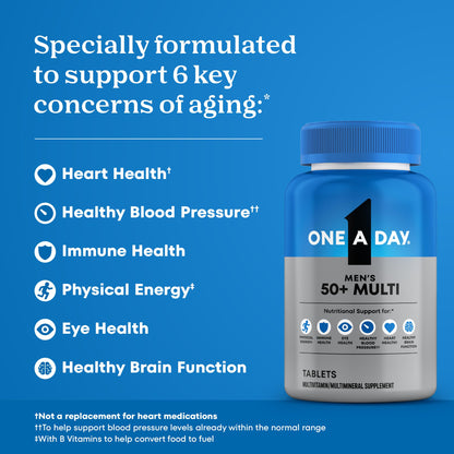 Authentic One A Day Healthy Advantage multivitamin tablets for aging concerns side panel