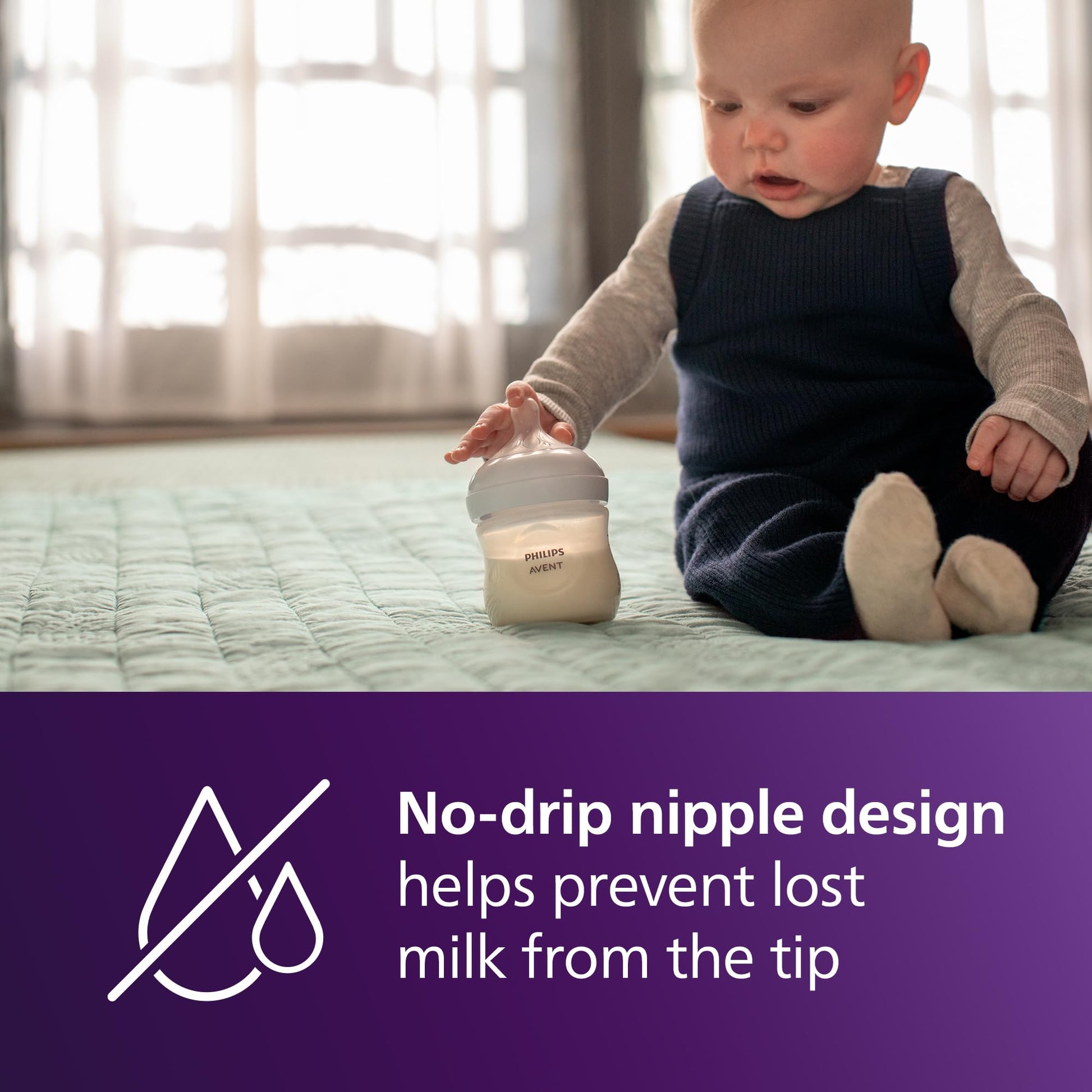 Philips Avent baby bottle components disassembled