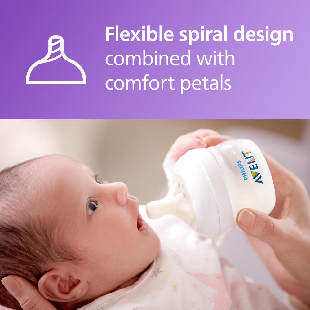 Two pack Philips Avent natural feeding bottles for newborns