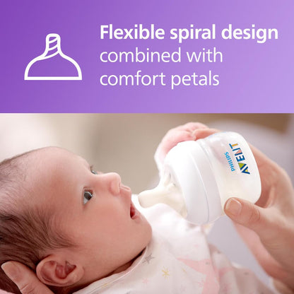 Two pack Philips Avent natural feeding bottles for newborns