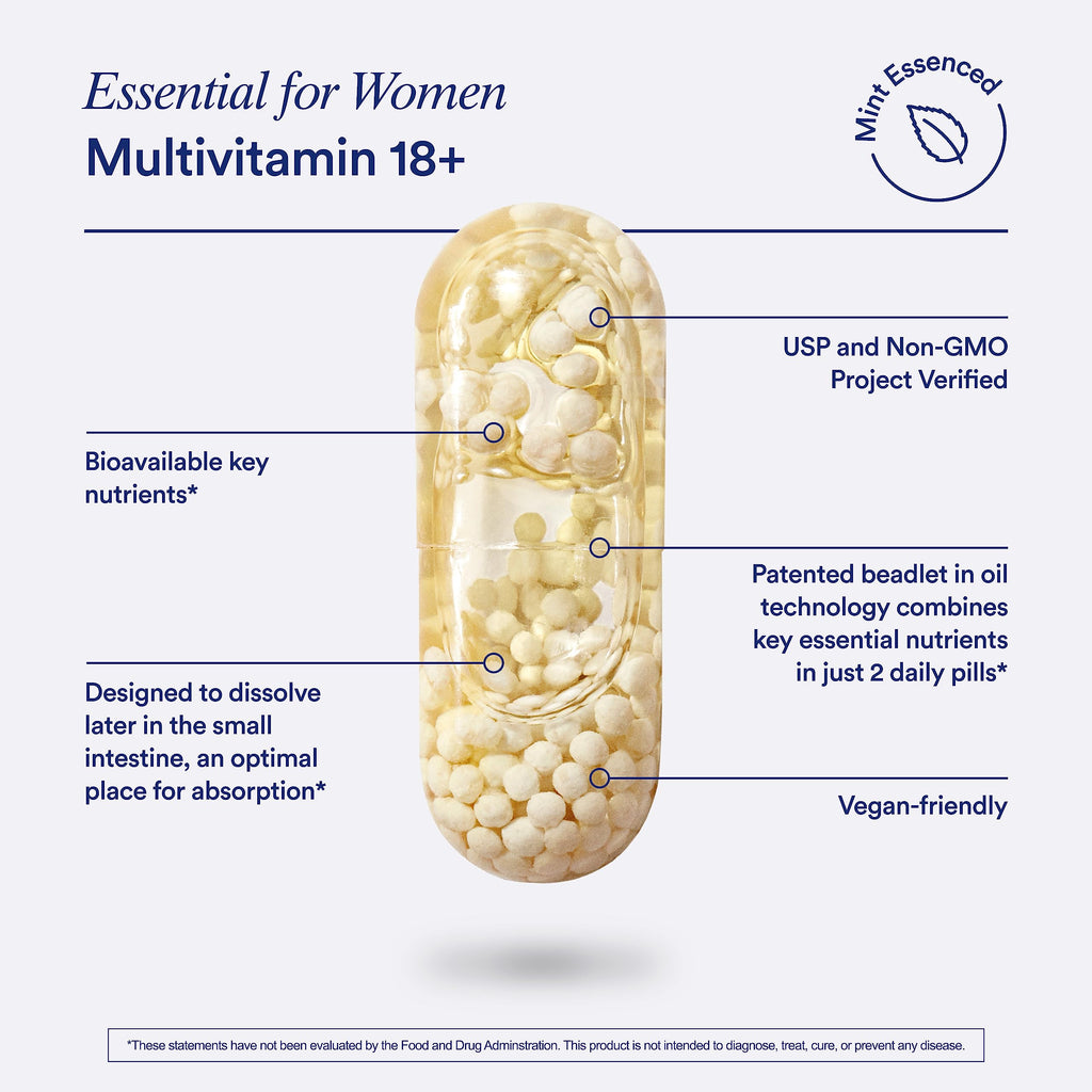 Vegan capsules of Ritual multivitamin on clean surface