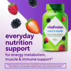 Vitafusion Men's Multivitamin supplement facts label
